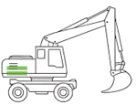 Electric wheel excavator